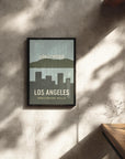アメリカの街並みイラスト ロサンゼルス ウォールアート 壁掛け 海外インテリア おしゃれ リビングに 木製フレーム付き