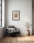 北欧インテリア 植物 ポスター A3 木製フレーム付き 壁掛け おしゃれ リビング 玄関 寝室 モノトーン 北欧雑貨