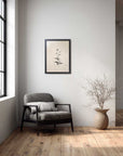 北欧インテリア 植物 ポスター A3 木製フレーム付き 壁掛け おしゃれ リビング 玄関 寝室 モノトーン 北欧雑貨