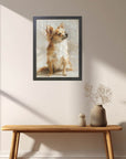 フレーム付きアートポスター 動物・アニマルイラスト 犬・チワワ ウォールアート 壁掛け おしゃれ リビングに