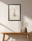 北欧インテリア 植物 ポスター A3 木製フレーム付き 壁掛け おしゃれ リビング 玄関 寝室 モノトーン 北欧雑貨