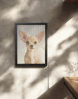 フレーム付きアートポスター 動物・アニマルイラスト 犬・チワワ ウォールアート 壁掛け おしゃれ リビングに