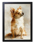 フレーム付きアートポスター 動物・アニマルイラスト 犬・チワワ ウォールアート 壁掛け おしゃれ リビングに