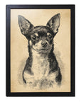 フレーム付きアートポスター 動物・アニマルイラスト 犬・チワワ ウォールアート 壁掛け おしゃれ リビングに