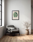 北欧インテリア 植物 ポスター A3 木製フレーム付き 壁掛け おしゃれ リビング 玄関 寝室 モノトーン 北欧雑貨