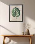 北欧インテリア 植物 ポスター A3 木製フレーム付き 壁掛け おしゃれ リビング 玄関 寝室 モノトーン 北欧雑貨