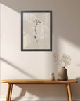 北欧インテリア 植物 ポスター A3 木製フレーム付き 壁掛け おしゃれ リビング 玄関 寝室 モノトーン 北欧雑貨