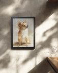 フレーム付きアートポスター 動物・アニマルイラスト 犬・チワワ ウォールアート 壁掛け おしゃれ リビングに