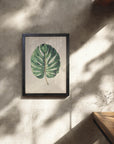 北欧インテリア 植物 ポスター A3 木製フレーム付き 壁掛け おしゃれ リビング 玄関 寝室 モノトーン 北欧雑貨