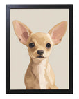 フレーム付きアートポスター 動物・アニマルイラスト 犬・チワワ ウォールアート 壁掛け おしゃれ リビングに