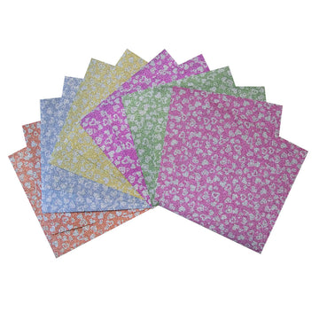 Origami Folding Paper Foil Metallic Color 36 Sheets, Lame Paper, Heart Pattern