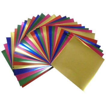 7.9x7.9inches Large Foil Color Origami Folding Paper, Metallic Color Paper, 90 Sheets Set