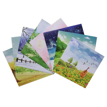 Origami Folding Paper Chiyogami 56 Sheets, 5.9x5.9 inch, Countryside Picture