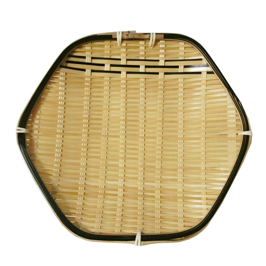 Zaru Bamboo Japanese Basket Dish Plate for Tempura, Tempura Tray, Hex
