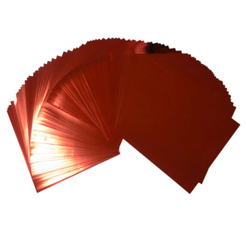 90 Sheets Pack 7.9x7.9inches(20x20cm) Large Size Foil Color Origami Folding Paper, Metallic Color Paper, Red