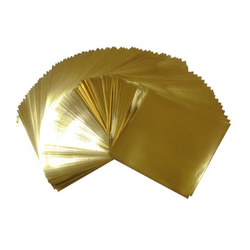 90 Sheets Pack 7.9x7.9inches(20x20cm) Large Size Foil Color Origami Folding Paper, Metallic Color Paper, Gold