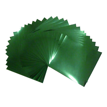 30 Sheets Pack 7.9x7.9inches(20x20cm) Large Size Foil Color Origami Folding Paper, Metallic Color Paper, Green