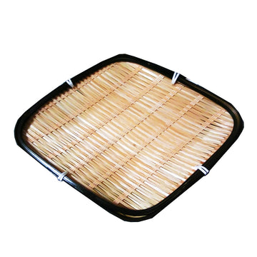 Bamboo Japanese Basket Dish Diamond Shape, Zaru Plate for Tempura, Tempura Tray