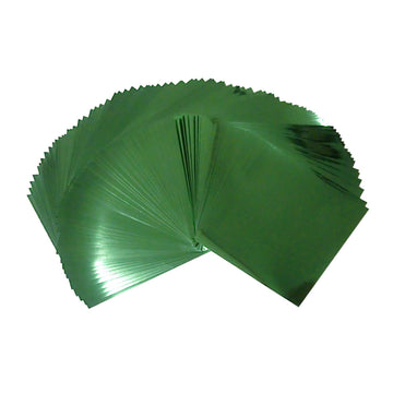 90 Sheets Pack 7.9x7.9inches(20x20cm) Large Size Foil Color Origami Folding Paper, Metallic Color Paper, Green