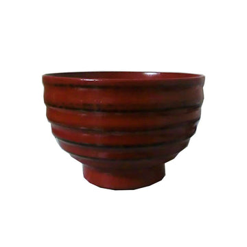 Japanese Wood Soup Bowl Red, Rice Bowl, for Miso Soup RW-2