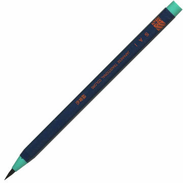 Akashiya Fude Brush Pen Sai, Green Blue Ink, CA200-05