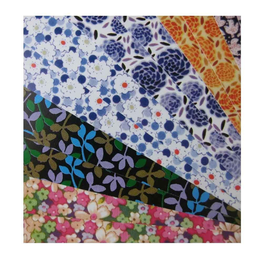 Origami Folding Paper Chiyogami 100 Sheets, 5.9x5.9 inch, Flower Pattern Paper
