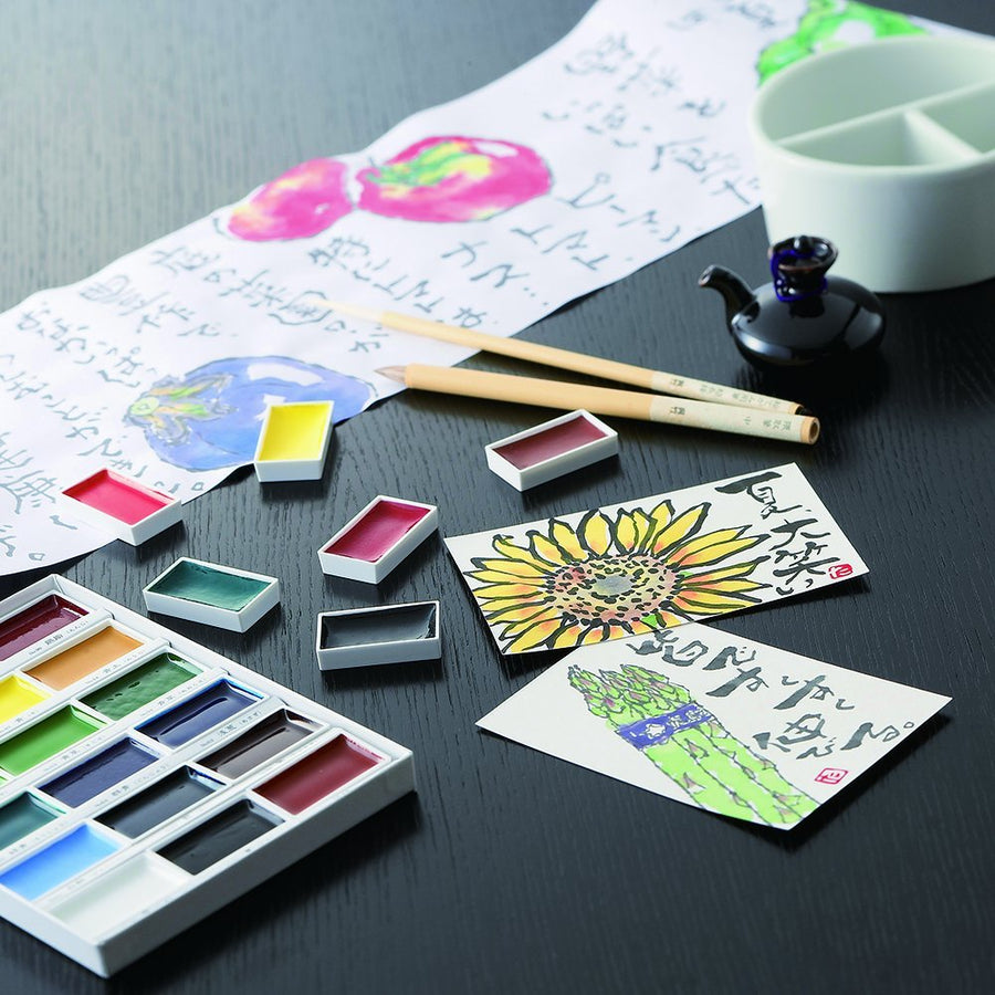 Kuretake Gansai Tambi Water Colors, E36 Color Set MC20/36V