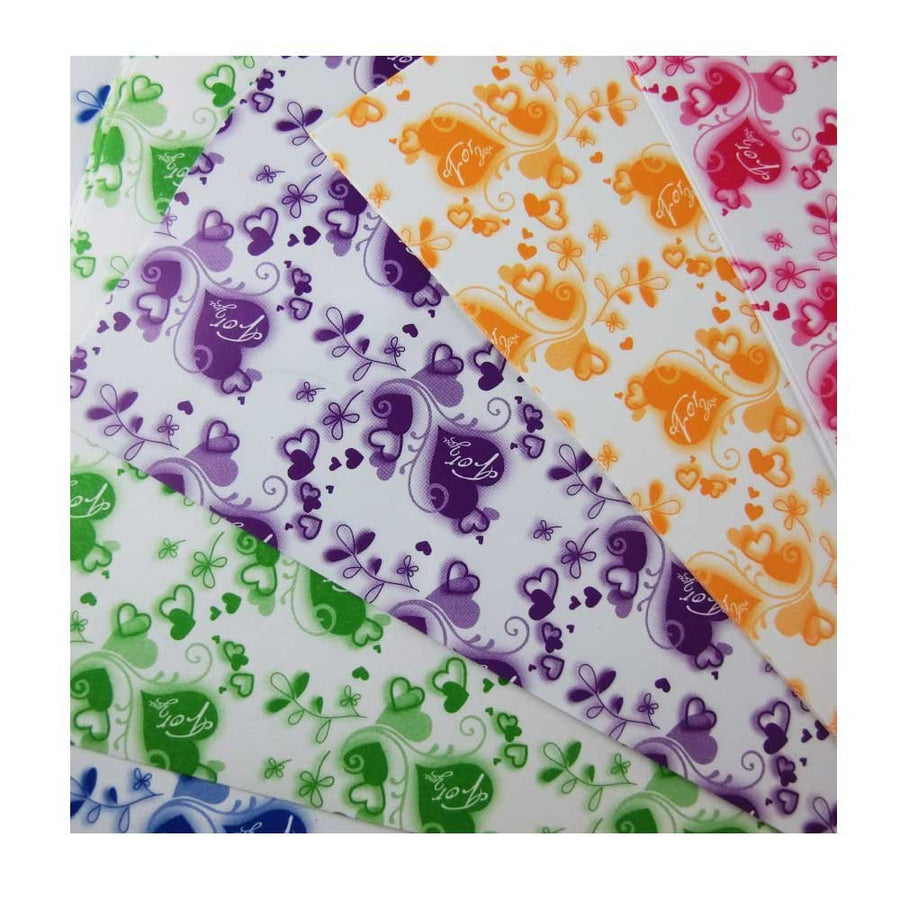 Origami Folding Paper Chiyogami 100 Sheets, 5.9x5.9 inch, Heart Patterns